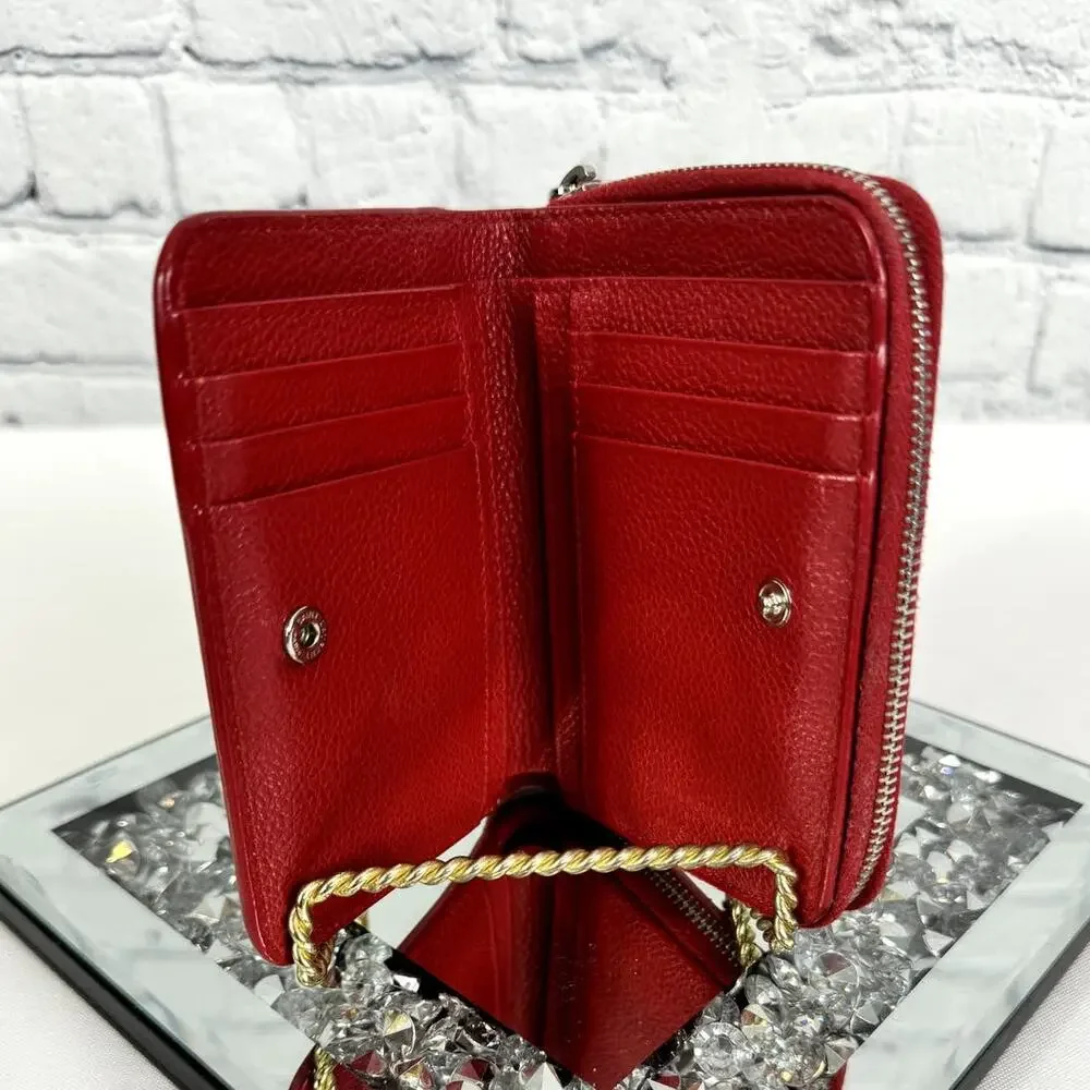 SAINT LAURENT Zip Wallet Red - Picture 13 of 16